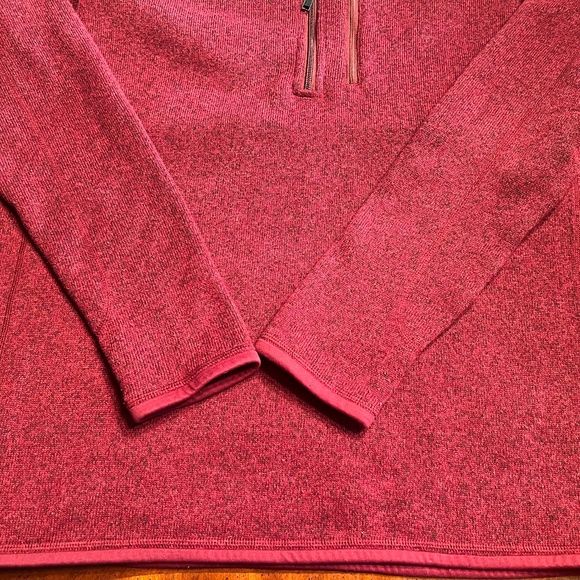 Patagonia Men's 3/4 Zip Fleece Maroon Sz L - Picture 4 of 6